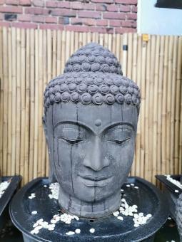 Buddha-Kopf als Wasserspiel, 150 cm